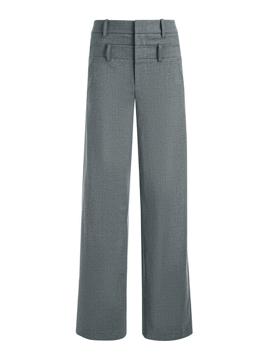 SHADOW GREY MELANGE-ASPEN DOUBLE WAIST PANT