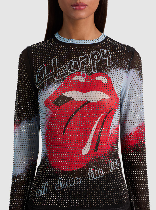 HAPPY DOWN THE LINE-DELAINA EMBELLISHED TOP