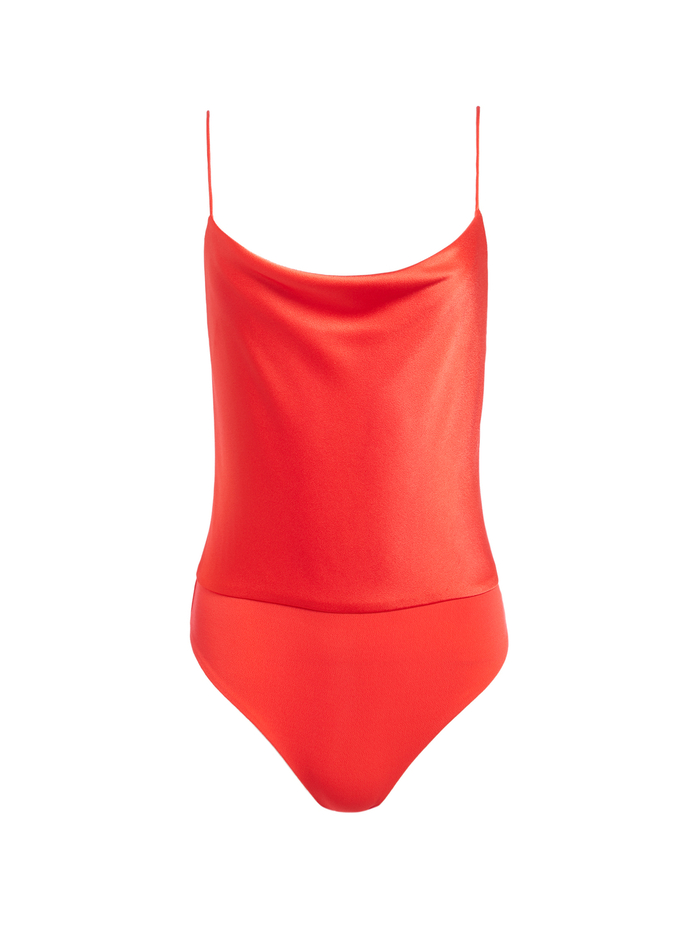 HARMON BODYSUIT - BRIGHT POPPY image 4 - Alice And Olivia