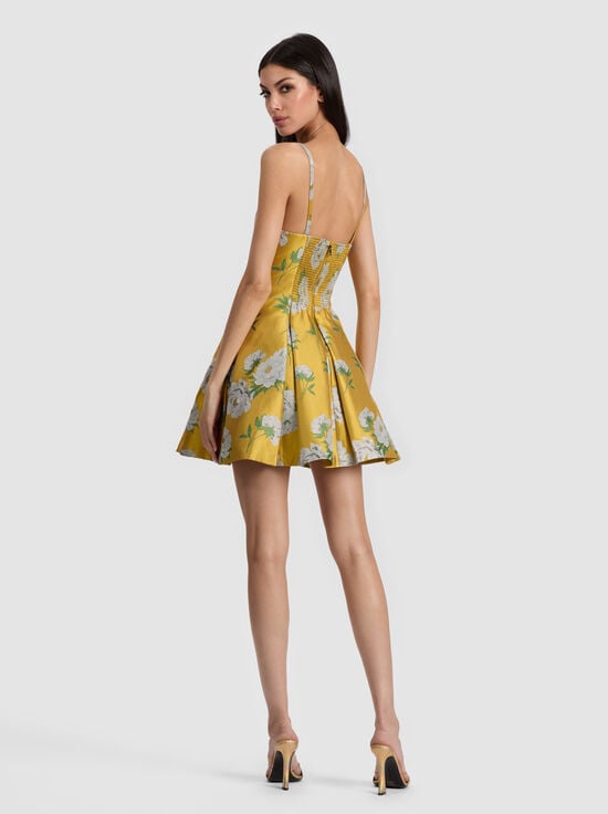 FLORAL CAFE GOLDEN HOUR-ISABELLE MINI DRESS