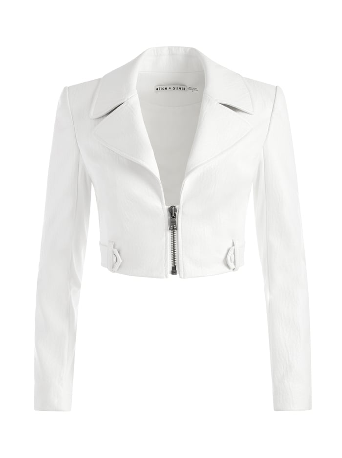 YARDLEY VEGAN JACKET - OFF WHITE image 5 - Alice And Olivia
