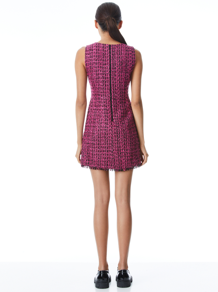 CLYDE MINI DRESS - BLACK/WILD PINK image 1 - Alice And Olivia