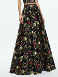 NILDA VOLUMINOUS SKIRT - BLUSH KISS BLACK
