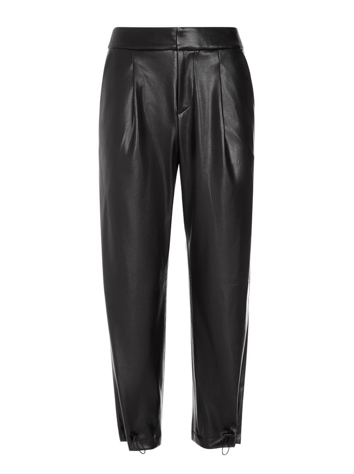 PARIS VEGAN LEATHER TOGGLE JOGGER - BLACK image 5 - Alice And Olivia