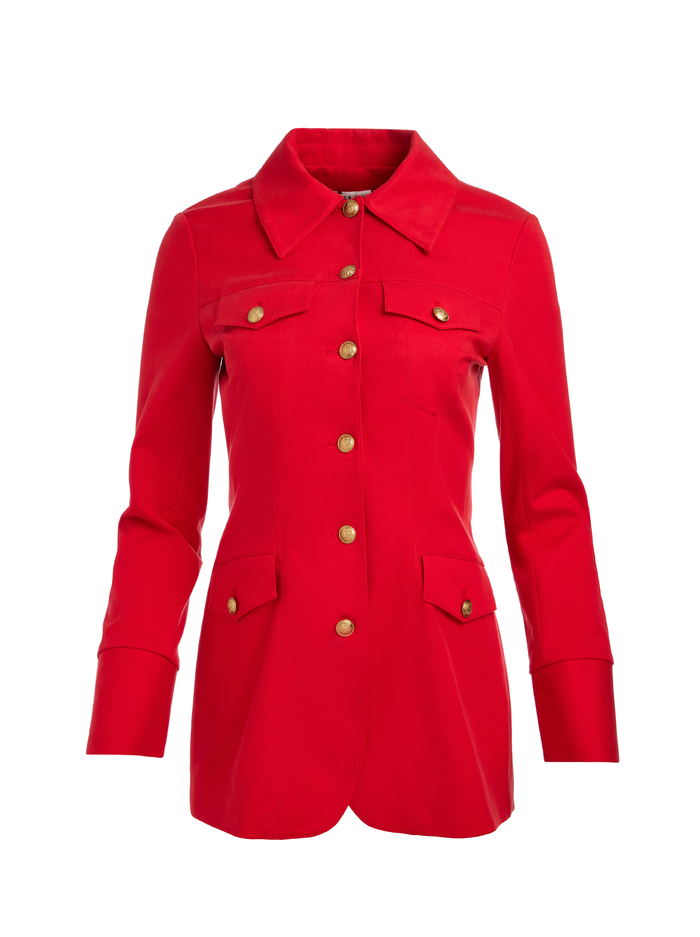 DOROTHIE JACKET - BRIGHT RUBY image 5 - Alice And Olivia