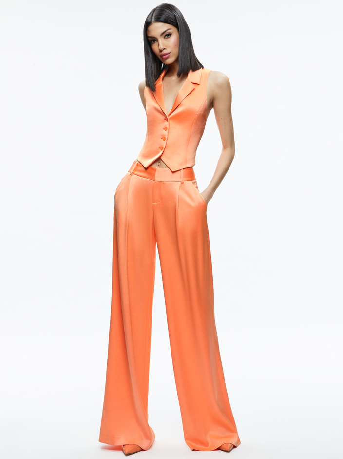 AMBER COLLARED VEST + ERIC LOW RISE PANT - 