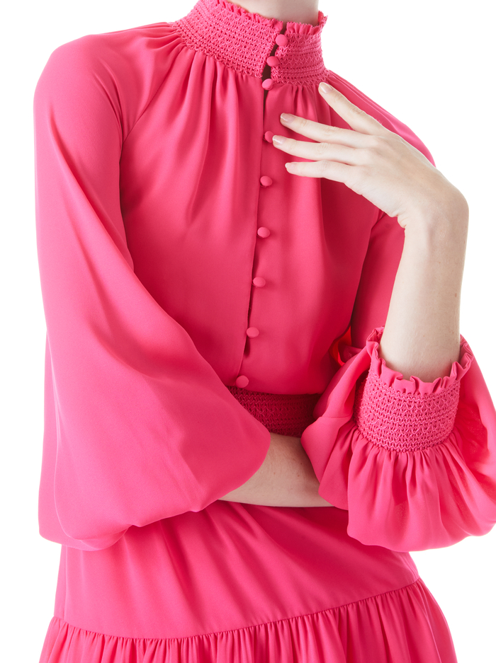LAVINIA BLOUSON SLEEVE MINI DRESS - WILD PINK image 3 - Alice And Olivia