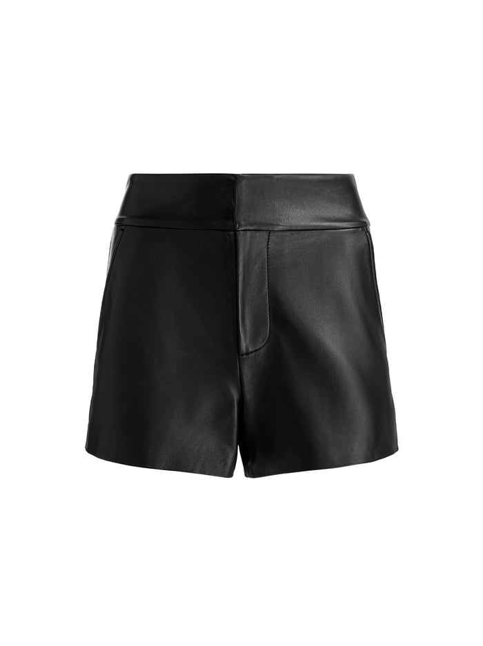 CADY LEATHER SHORT - BLACK image 5 - Alice And Olivia