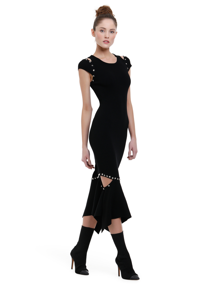 AMEERA STUDDED MIDI DRESS - BLACK image 2 - Alice And Olivia
