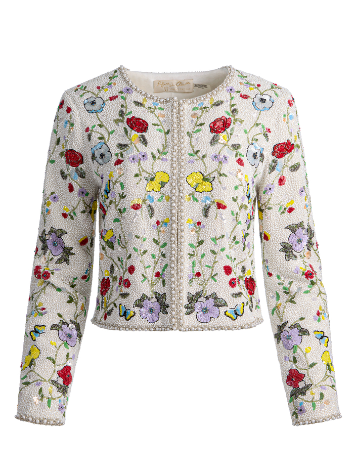 KIDMAN EMBELLISHED JACKET - TWISTING VINES OFF WHITE image 5 - ALICE + OLIVIA