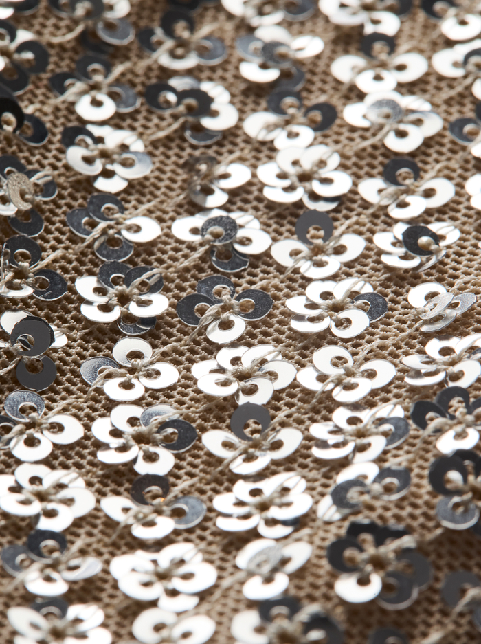 PIPPA SEQUIN BODYSUIT - ALMOND/SILVER image 1 - ALICE + OLIVIA