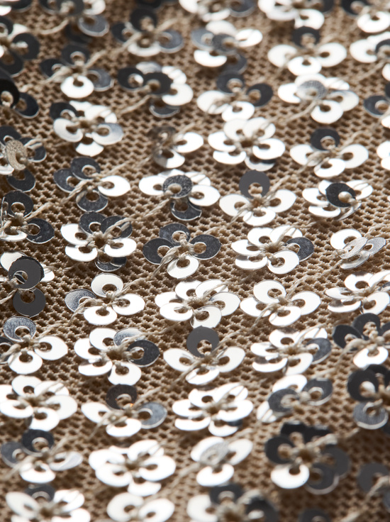 ALMOND/SILVER-PIPPA SEQUIN BODYSUIT