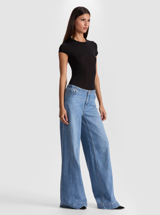 BLACK-HOTTIE SHORT SLEEVE BODYSUIT