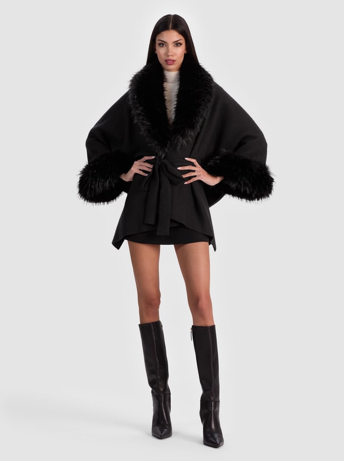 JOANNE SWEATER COAT - BLACK image 1 - Alice And Olivia