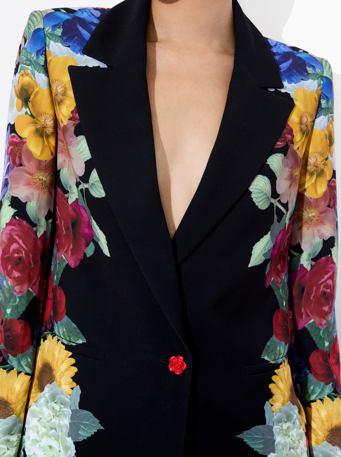 DENNY BOYFRIEND BLAZER - GARDEN BRUNCH BLACK image 4 - Alice And Olivia