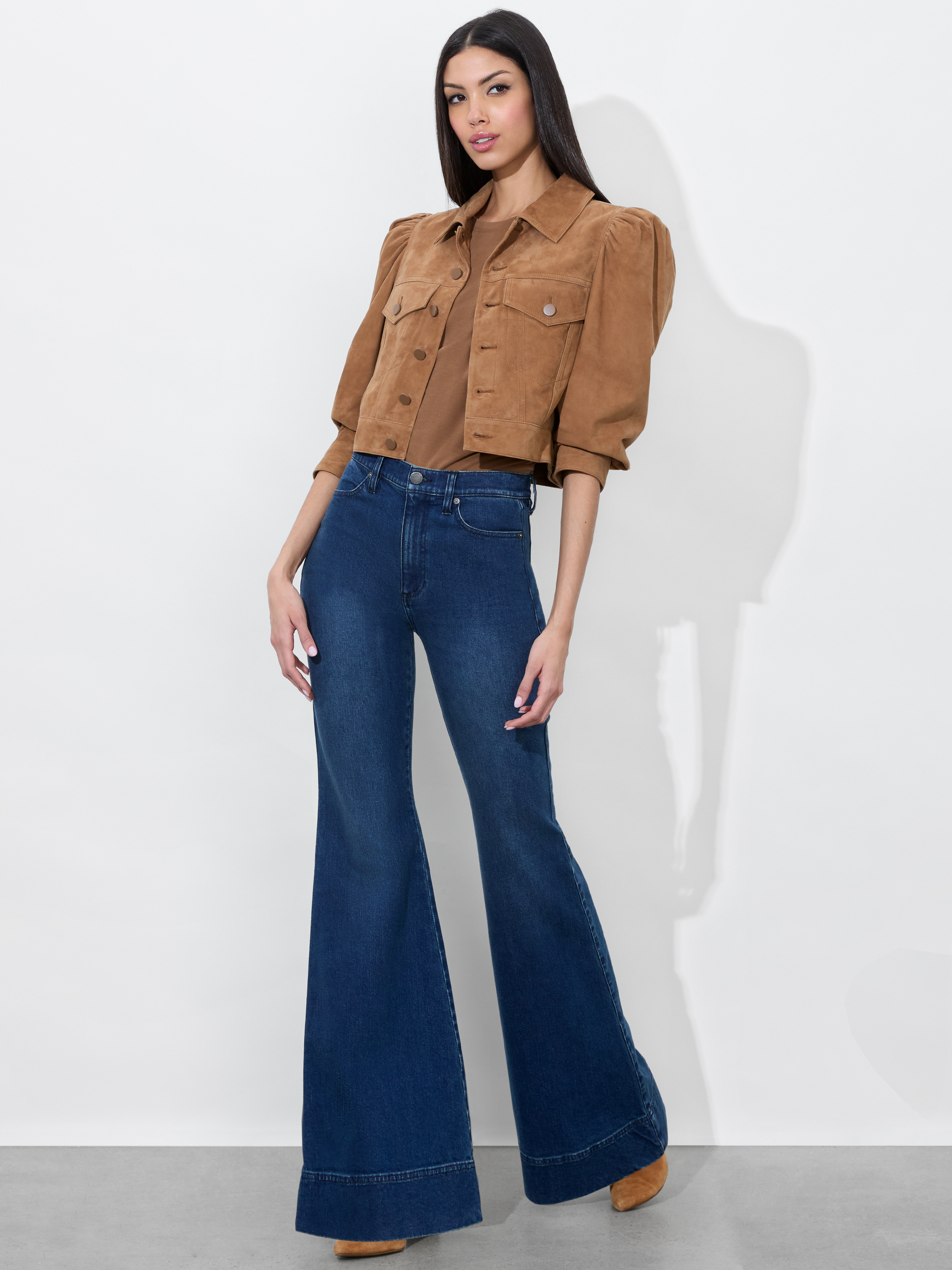 Lynelle Suede Jacket - Dark Olive main image 1