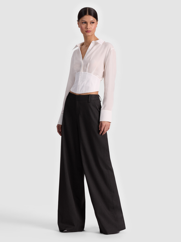 STU BAGGY PANT - CHARCOAL image 4 - ALICE + OLIVIA