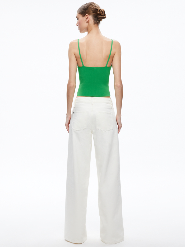 RHONA TWIST FRONT TANK - KELLY image 1 - Alice And Olivia