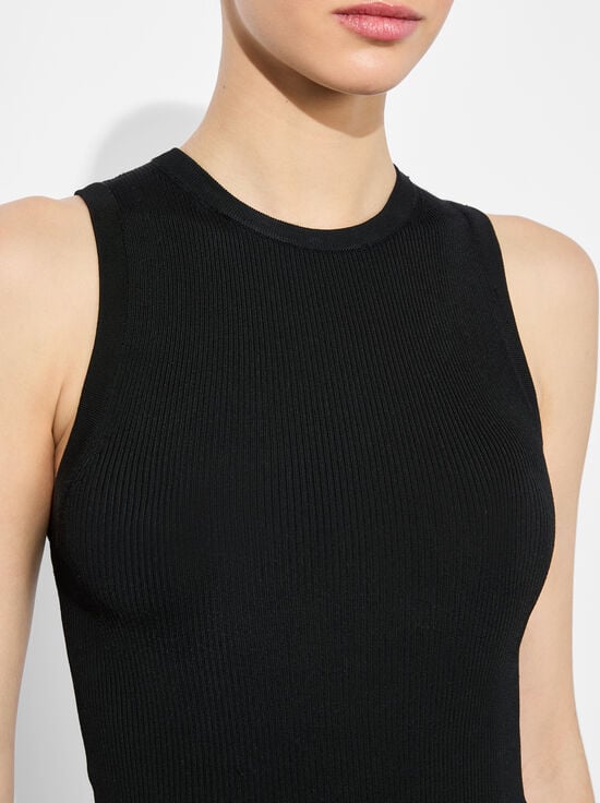 BLACK-TONITA RIBBED TANK