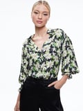 JULIUS COLLARED BLOUSE - MOONLIGHT FLORAL LARGE