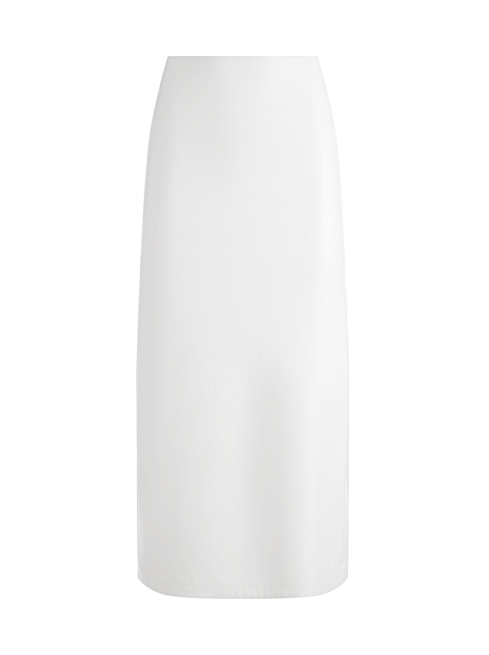 MAEVE VEGAN MIDI SKIRT - OFF WHITE image 5 - Alice And Olivia