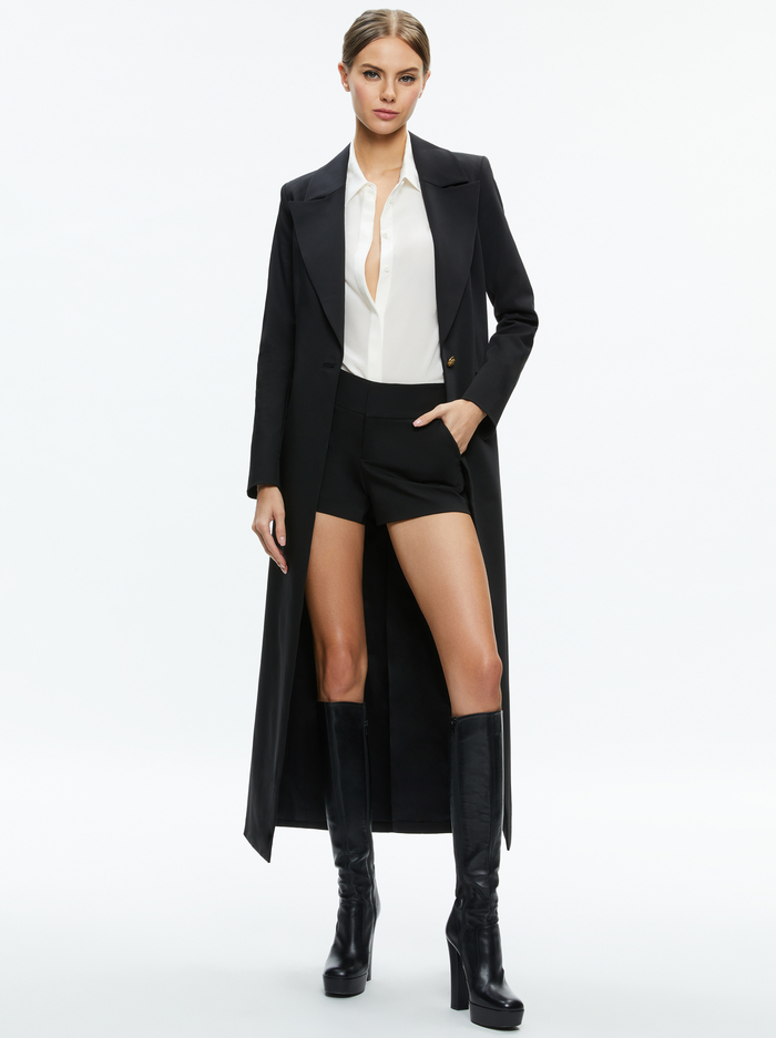 THEO NOTCH COLLAR COAT - BLACK image 2 - Alice And Olivia