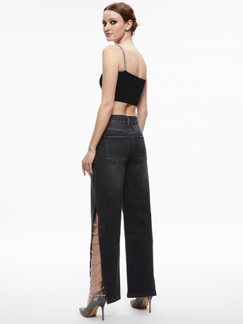 GAYLE EMBELLISHED SIDE JEAN