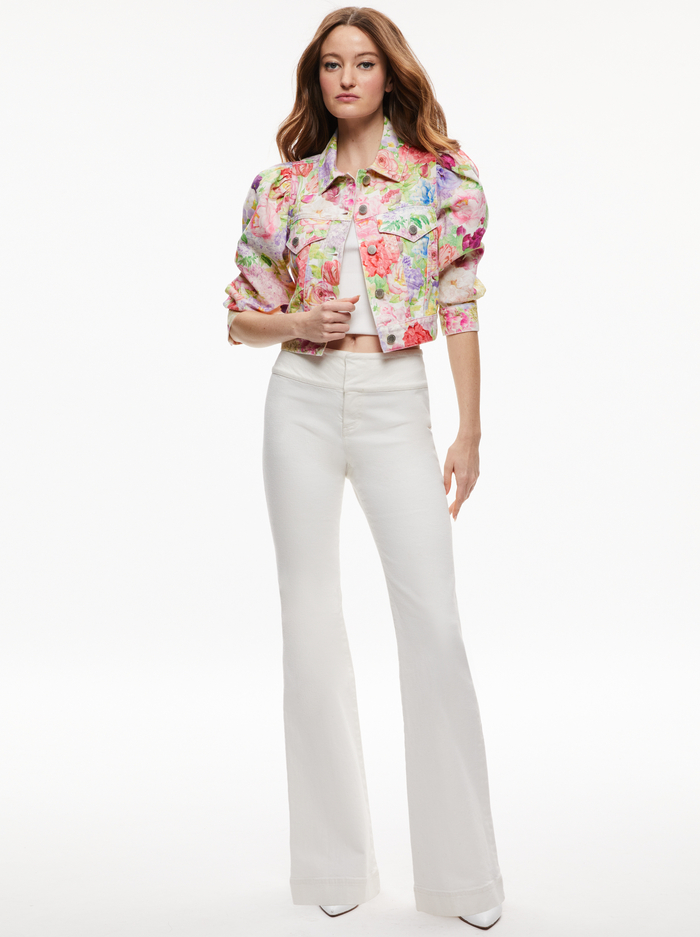 LANA DENIM JACKET - DAWN FLORAL image 4 - Alice And Olivia
