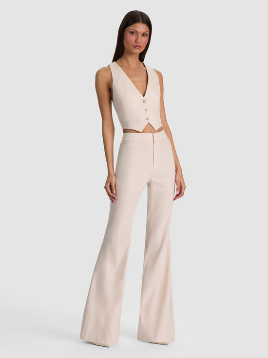 OATMEAL-DONNA LINEN VEST