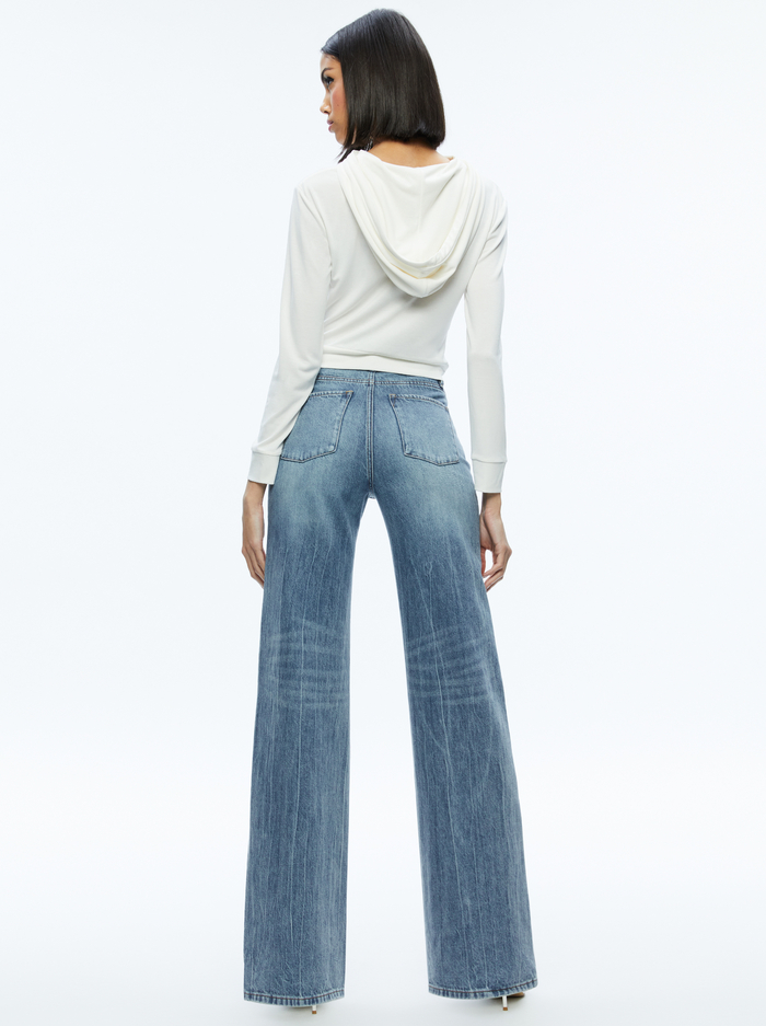 KIRK WRAP FRONT HOODIE - OFF WHITE image 1 - Alice And Olivia