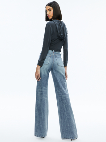 BLACK-KIRK WRAP FRONT HOODIE