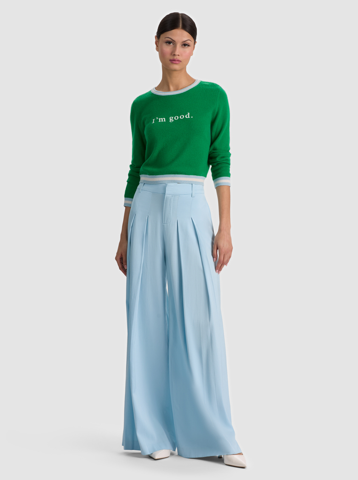 BLAIRE PLEATED PANT - CAROLINA BLUE image 1 - ALICE + OLIVIA