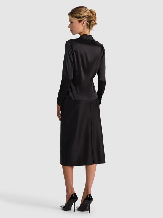 BLACK-WILLA SILK BLOUSE