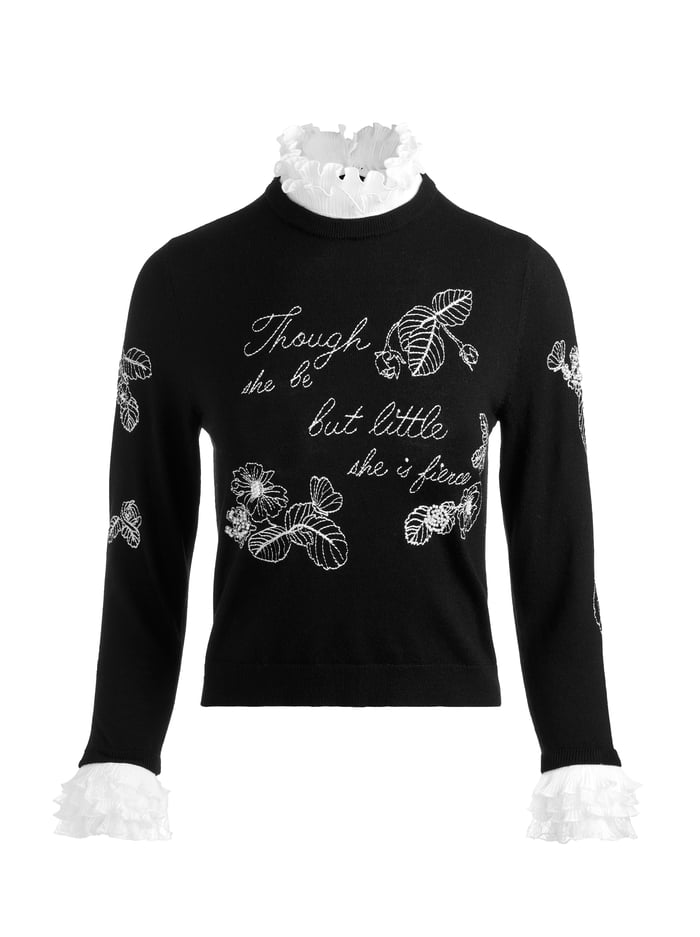 CAROLANN PULLOVER - BLACK/WHITE image 5 - Alice And Olivia
