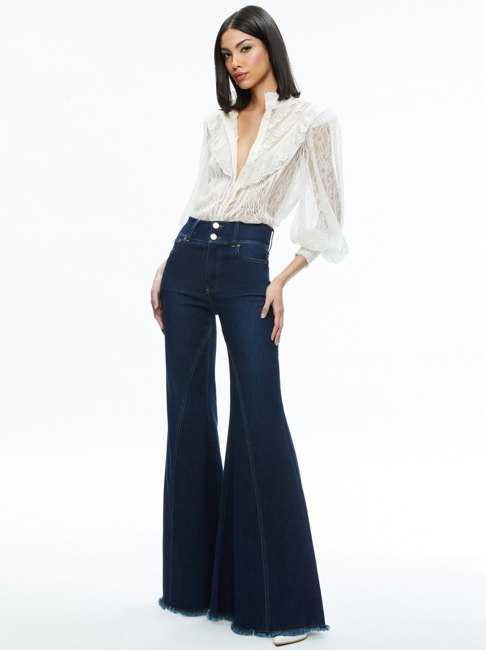 RHEBA LACE BLOUSE - OFF WHITE image 1 - Alice And Olivia