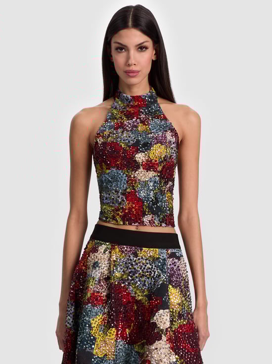 FLOURISH-GATZ EMBELLISHED TOP