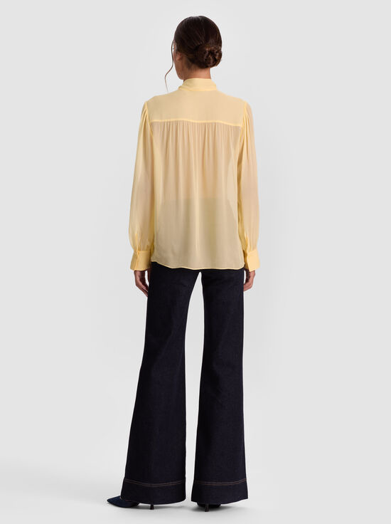 BUTTER-THAYER TIE NECK BLOUSE