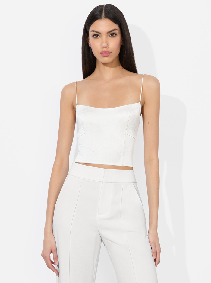 SAYLOR BUSTIER CAMI TOP - OFF WHITE - Alice And Olivia