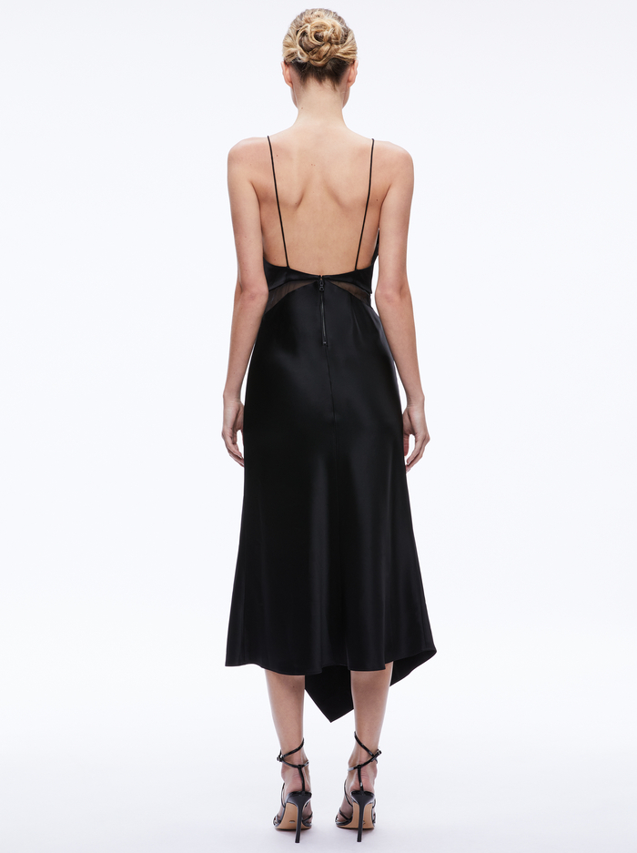 MORIAH CUTOUT MIDI DRESS - BLACK image 1 - Alice And Olivia