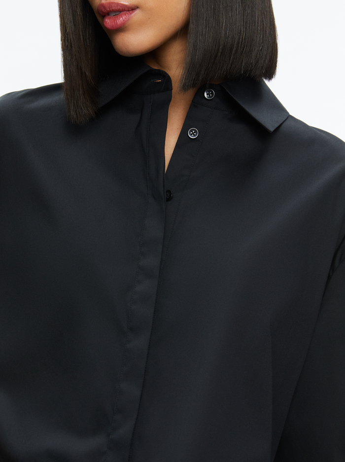 FINELY HIGH-LOW BLOUSE - BLACK image 3 - Alice And Olivia