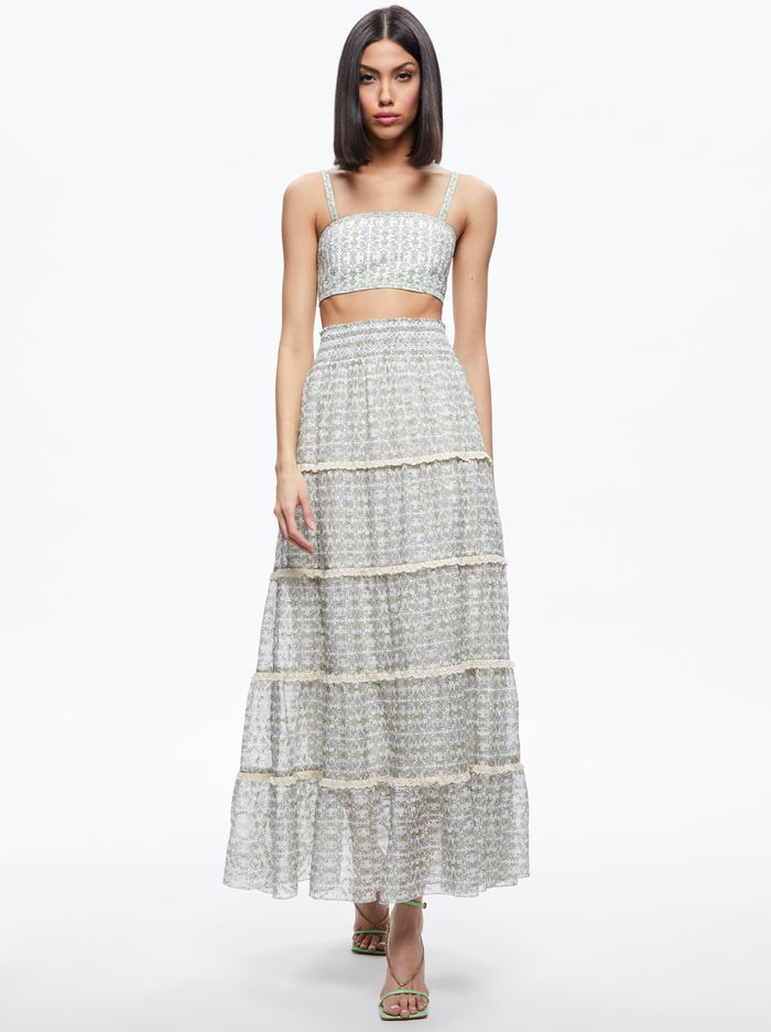AISHA TIERED MAXI SKIRT - REPUBLIC GEO image 2 - Alice And Olivia