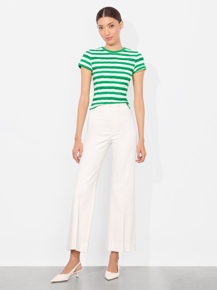 TESS TEE - PAINTED STRIPE LT EMERALD image 1 - Alice And Olivia