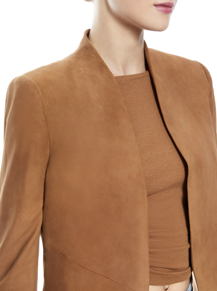 HARVEY SUEDE JACKET - CAMEL image 3 - Alice And Olivia