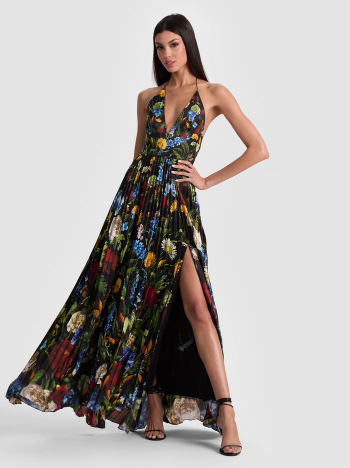 HANNAH MAXI DRESS - SOCIAL HOUR BLACK image 3 - Alice And Olivia