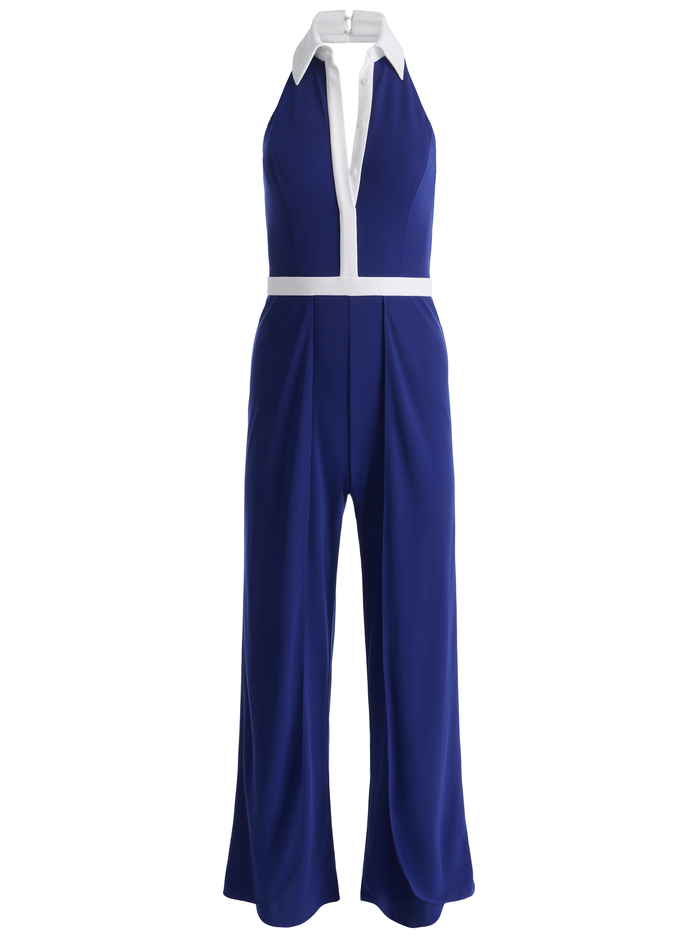 ALARA COLLARED JUMPSUIT - TWILIGHT BLUE image 5 - ALICE + OLIVIA