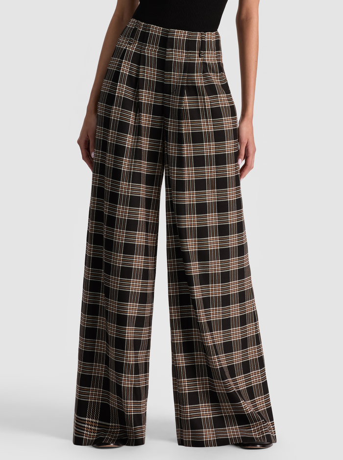 ELOISE WIDE LEG PANT - BLACK/MULTI - Alice And Olivia