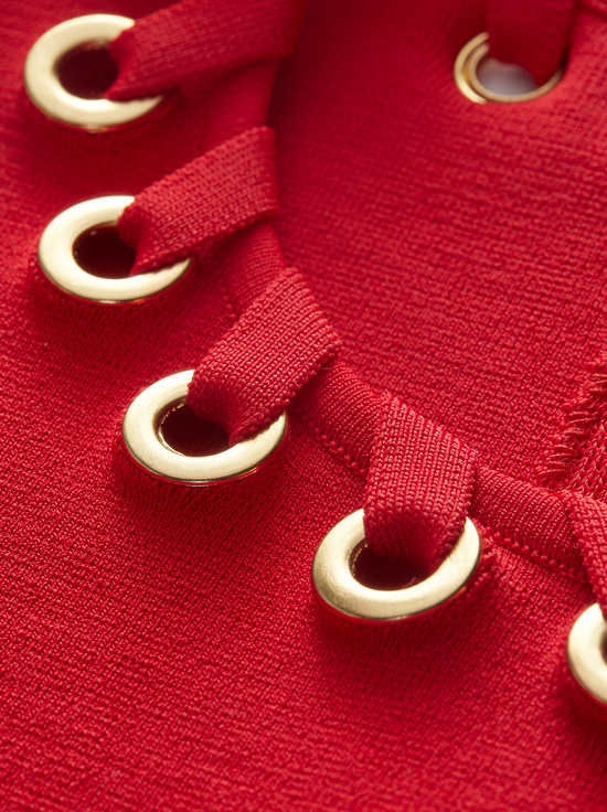 BRIGHT RUBY-HEIDI GROMMET TANK