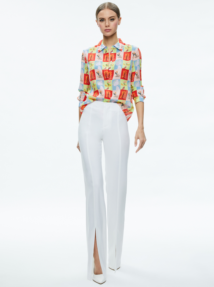 A+O X ORIS EDDU WILLA PLACKET TOP - WOMAN POWER image 4 - Alice And Olivia