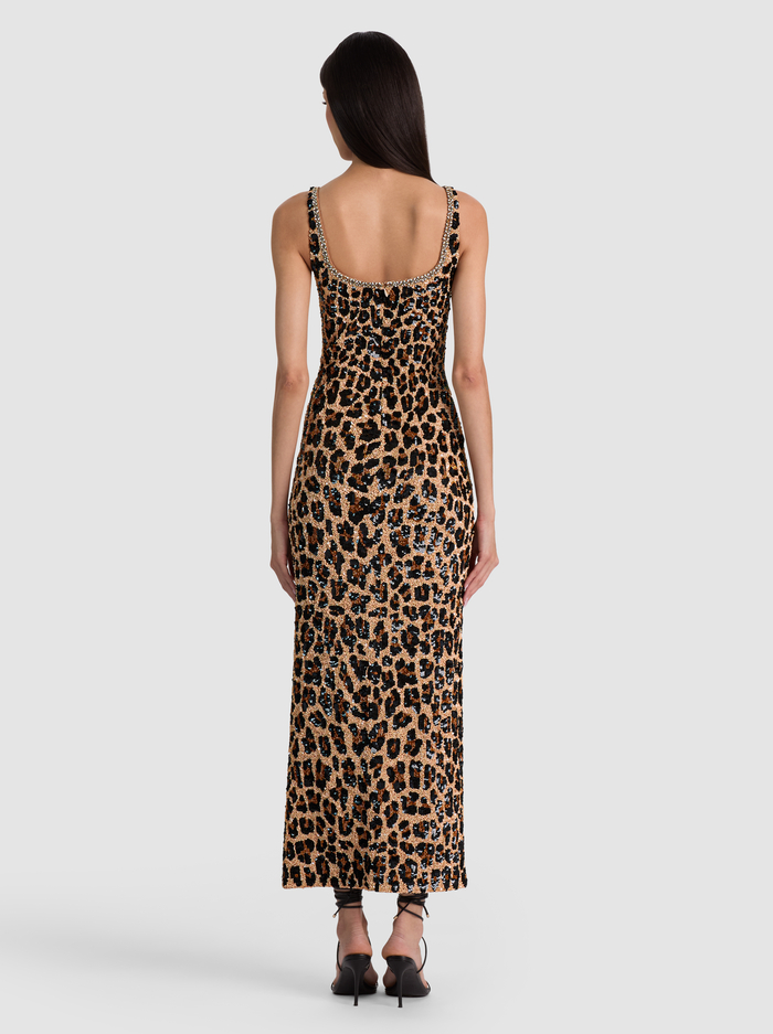 EVE EMBELLISHED MIDI GOWN - SPOTTED LEOPARD image 2 - ALICE + OLIVIA