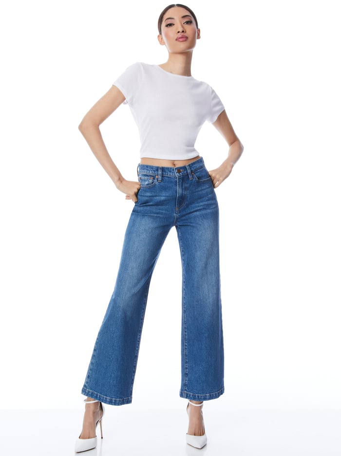 AMAZING HIGH RISE BOYFRIEND JEAN - TRUE BLUES DARK image 4 - Alice And Olivia